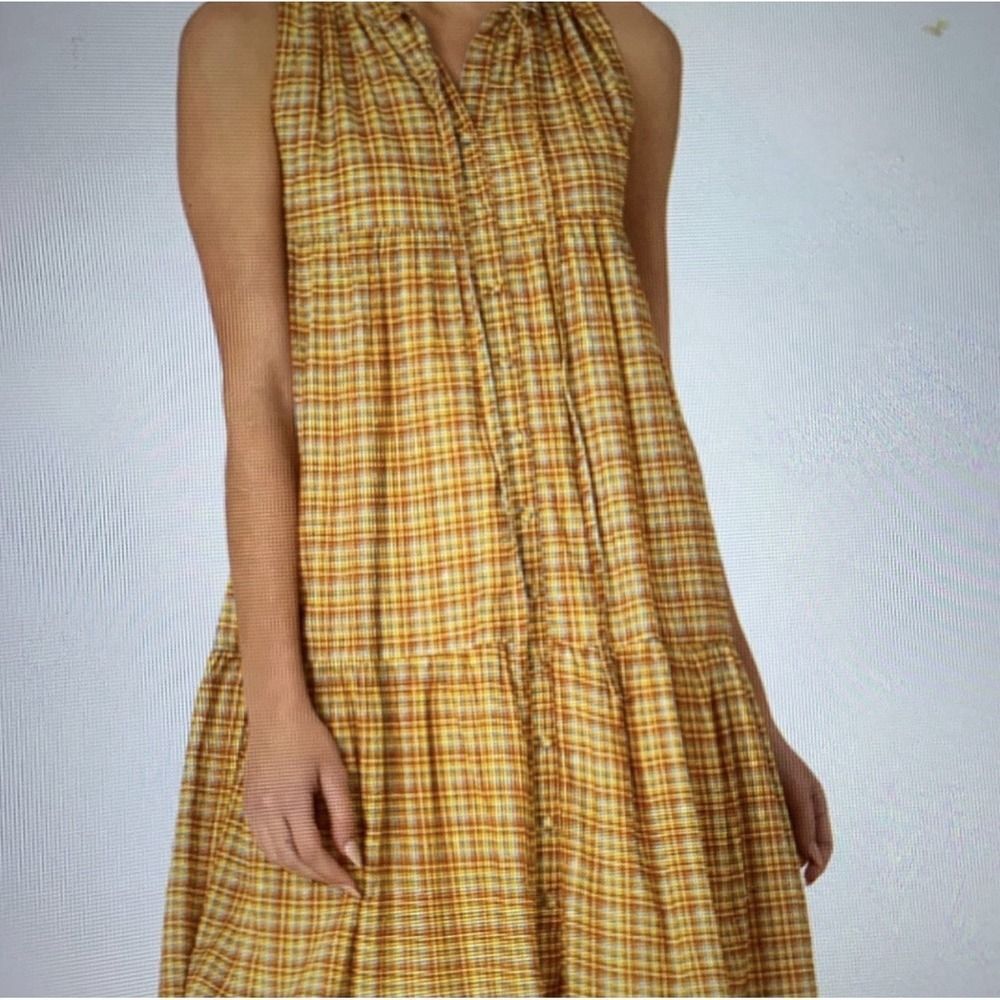 Olivia James The Label Ro dress plaid. Sleeveless. Cotton. Womens. Sz XS